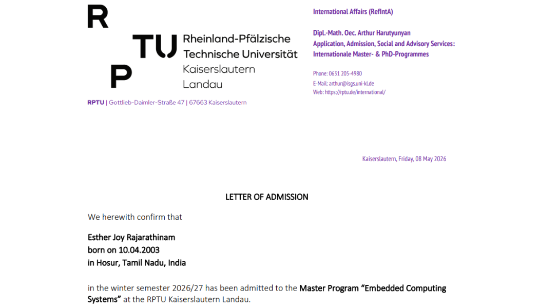 Master Embedded Computing Systems