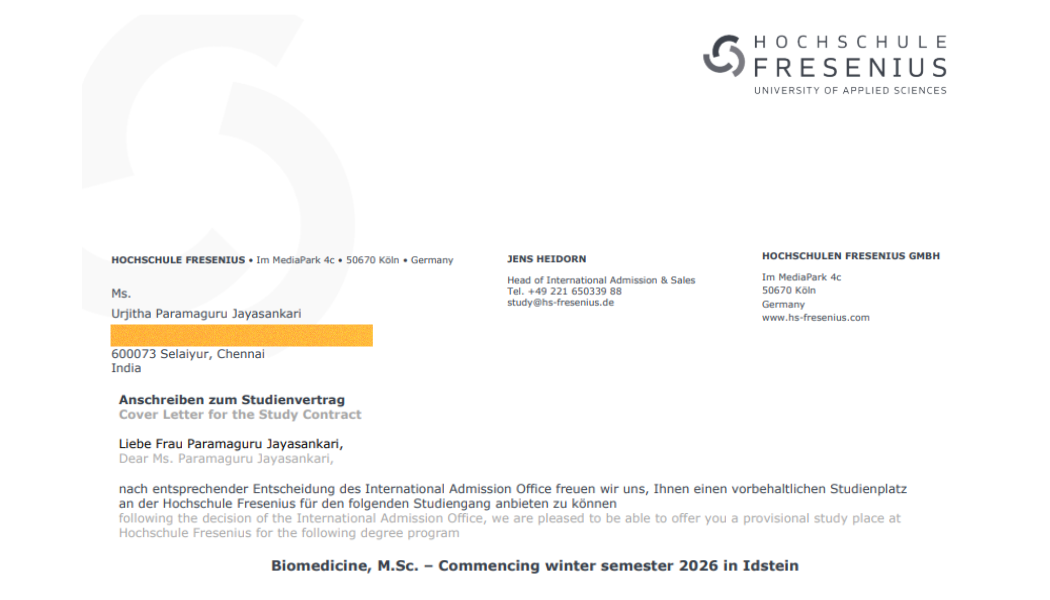 M.Sc Biomedicine